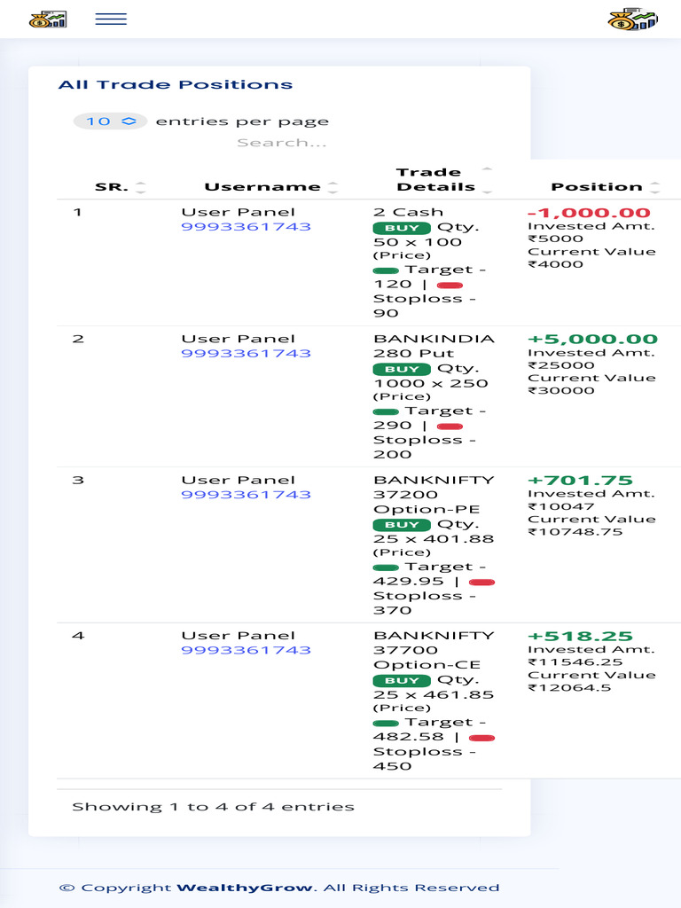 Trade Position Summary and Analysis | PDF | Financial Markets | Investing