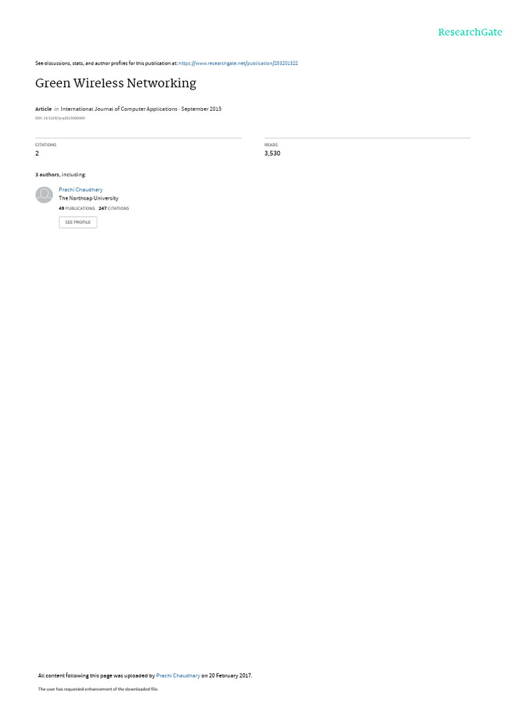 Green Wireless Networking Pdf Computer Network Radio Resource