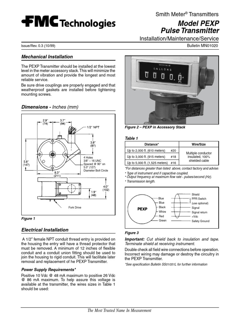 Model PEXP Pulse Transmitter Installation:Maintenance:Service | PDF ...