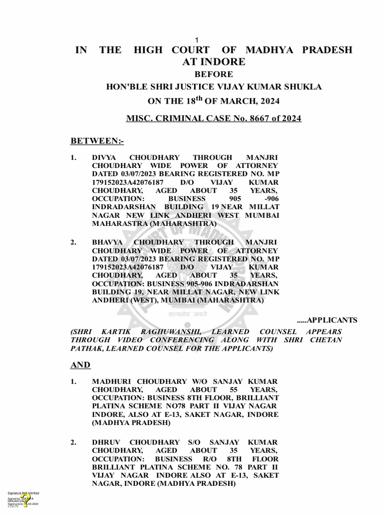 MCRC 8667 2024 FinalOrder 18-Mar-2024 Digi | PDF | Mandamus | Writ