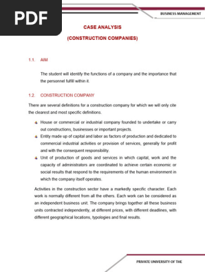 Construction company