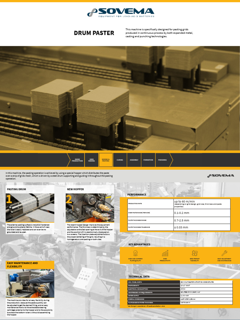 Sovema Grid Pasting Machine Overview | PDF | Business Process | Materials