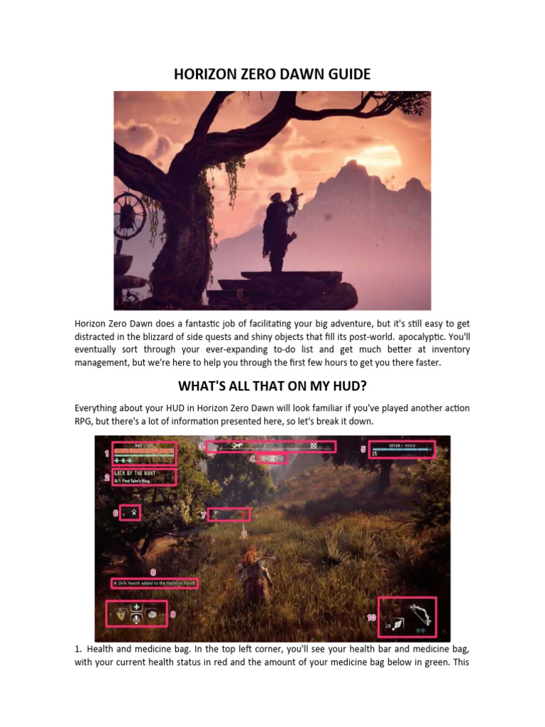 Horizon Zero Dawn Beginner's Guide | PDF
