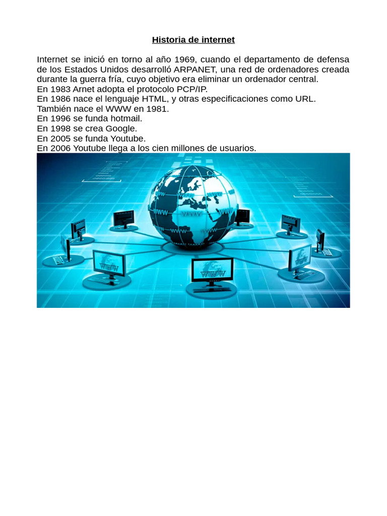 Evolución de Internet: 1969-2006 | PDF