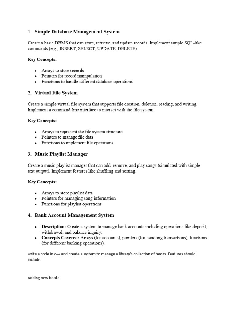 Simple Database Management System | PDF