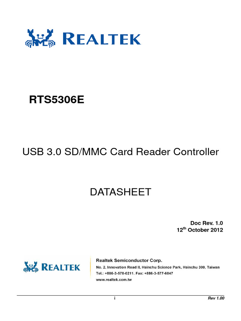 Rts5306e Realtek | PDF | Usb | Electronics