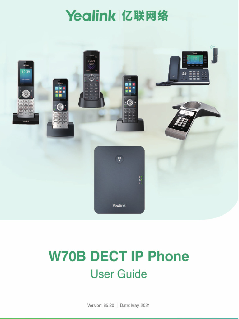 Yealink W70B UG | PDF | Telephone | Bluetooth