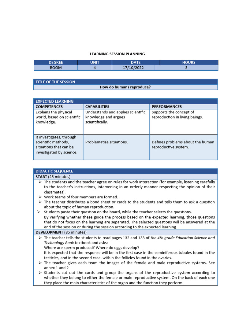 4th Grade Reproduction Lessons | PDF | Sexually Transmitted Infection ...
