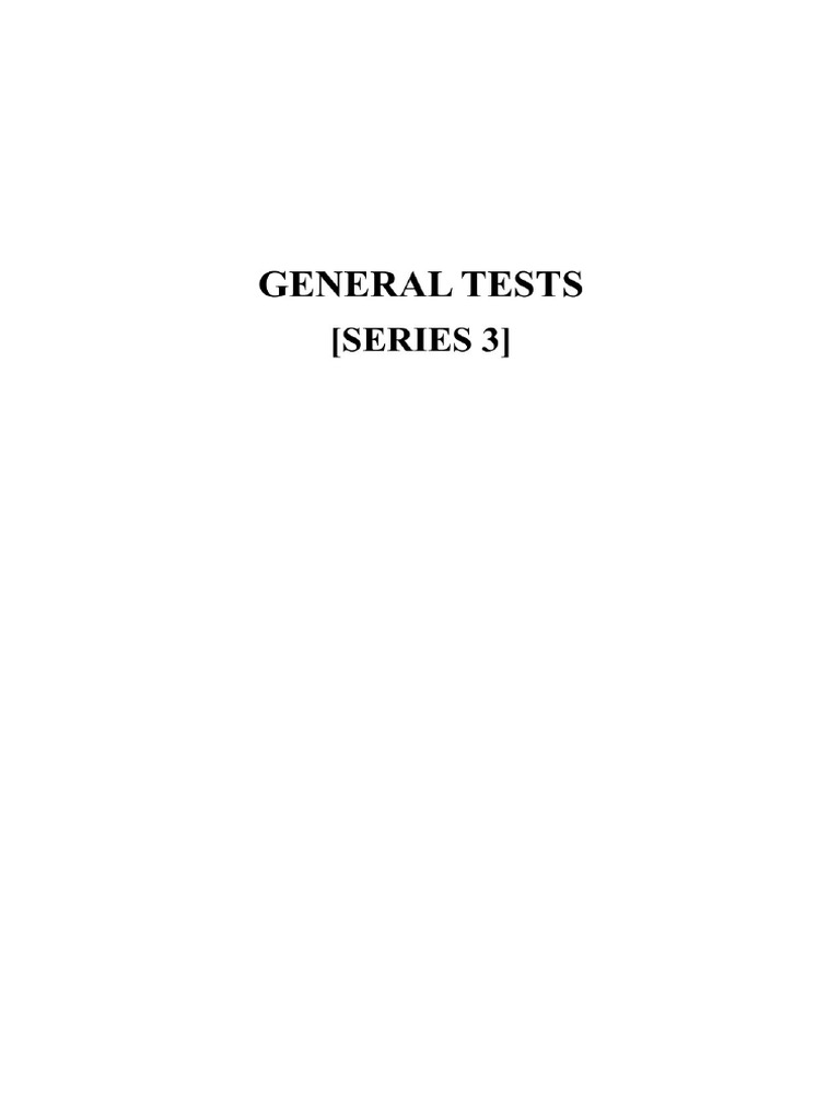 General Tests Pdf