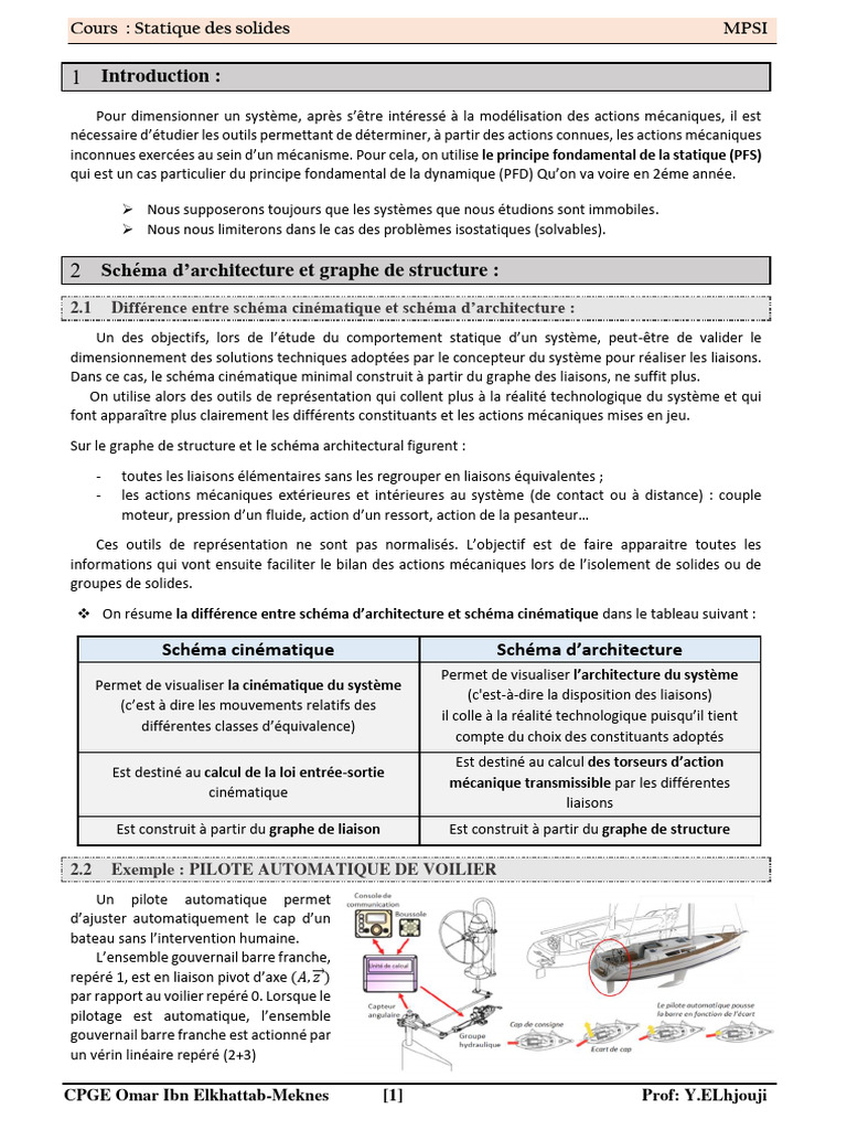 Cours de Statique des Solides MPSI | PDF | Mécanique newtonienne | Physique