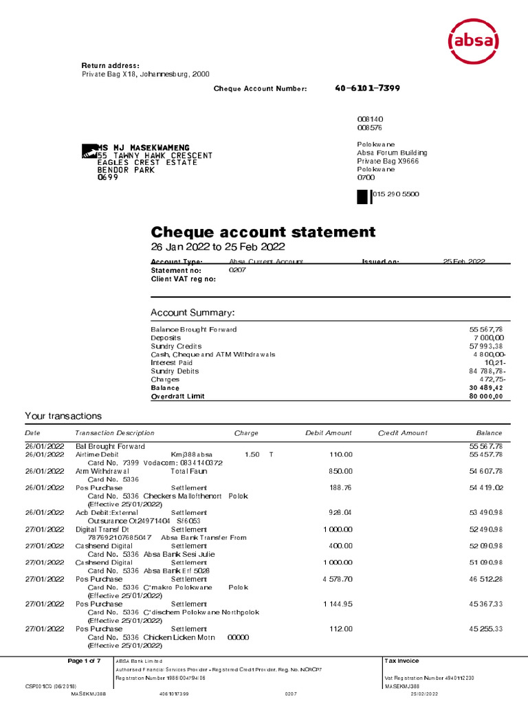 Debicheck Debit Order Absa