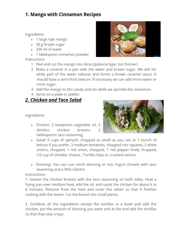 5 Healthy Food Recipes | PDF | Pasta | Taco