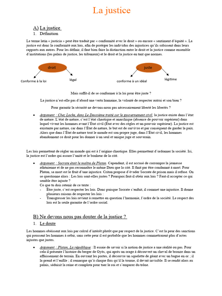 Justice et État : enjeux philosophiques | PDF | Justice | Crime et violence