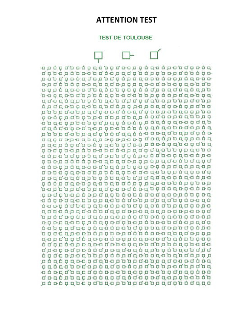 Toulouse Piéron Attention Test Guide | PDF | Attention | Intelligence