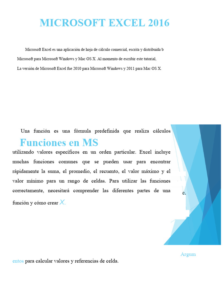 Funciones de Texto en Excel 2016 | PDF | Microsoft Excel | Hoja de cálculo
