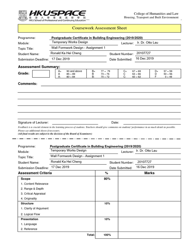 Wall Formwork Design Calculation Guide | PDF | Beam (Structure) | Screw