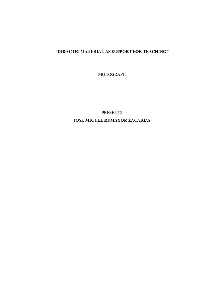 Didactic Material in Teaching | PDF | Learning | Pedagogy
