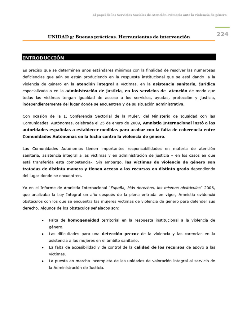 Servicios Sociales y Violencia de Género | PDF | Trabajo Social ...