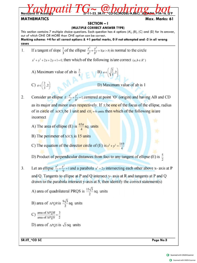 Ellipse (Advance) | PDF