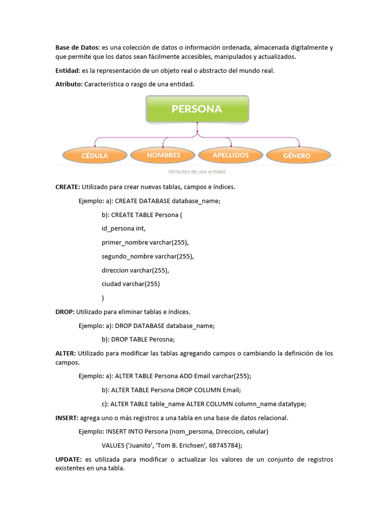 Guía de Comandos SQL para Principiantes | PDF | Bases de datos ...