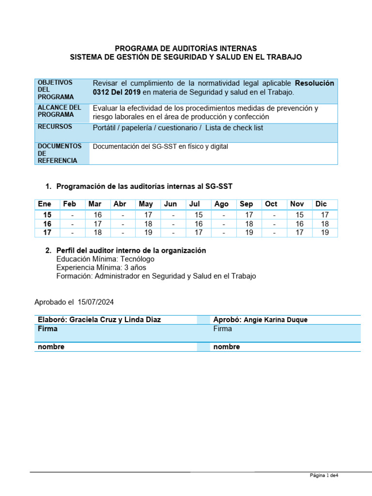 15 - 27 - 21 - Programa y Plan de Auditoria | PDF | Auditoría | Contralor