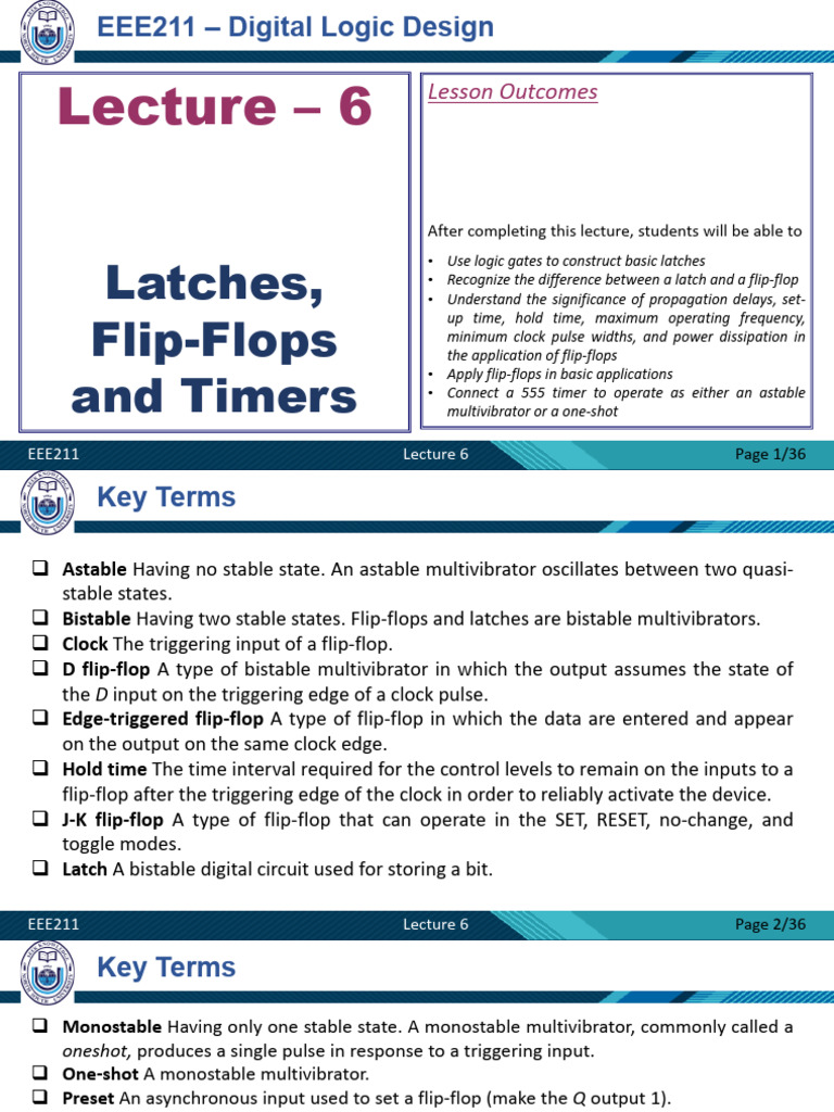 EEE211 - ETE211 - Lecture 6 | PDF | Digital Technology | Electrical ...