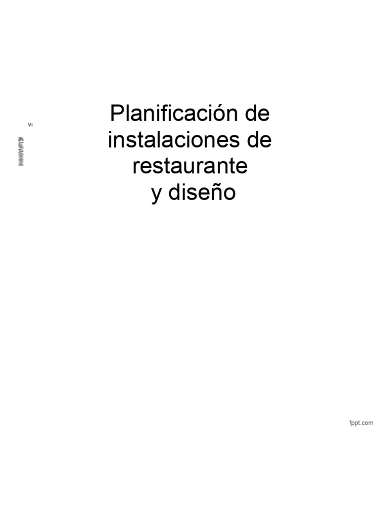 Planificación de Instalaciones de Restaurante | PDF | Residuos | Alimentos