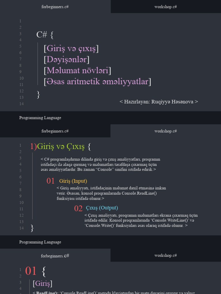 C# Presentation | PDF