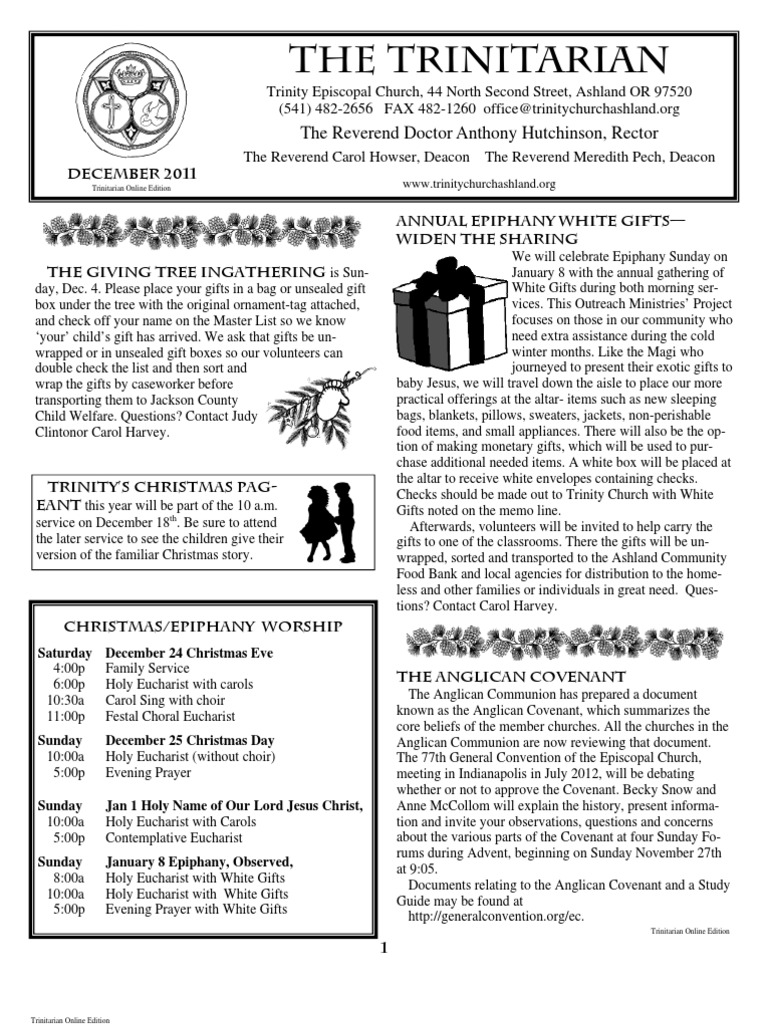 The Trinitarian: The Reverend Doctor Anthony Hutchinson, Rector | PDF ...