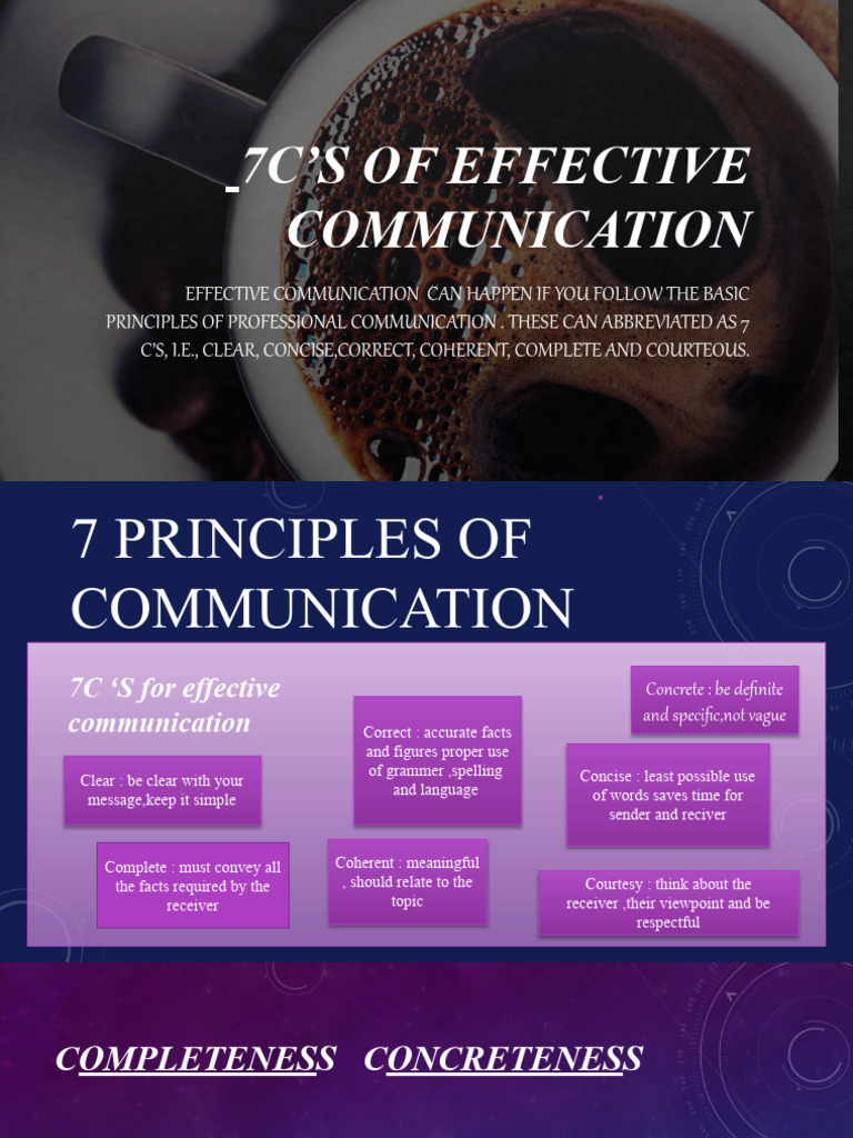 7c's of Effective Communication | PDF | Communication | Linguistics
