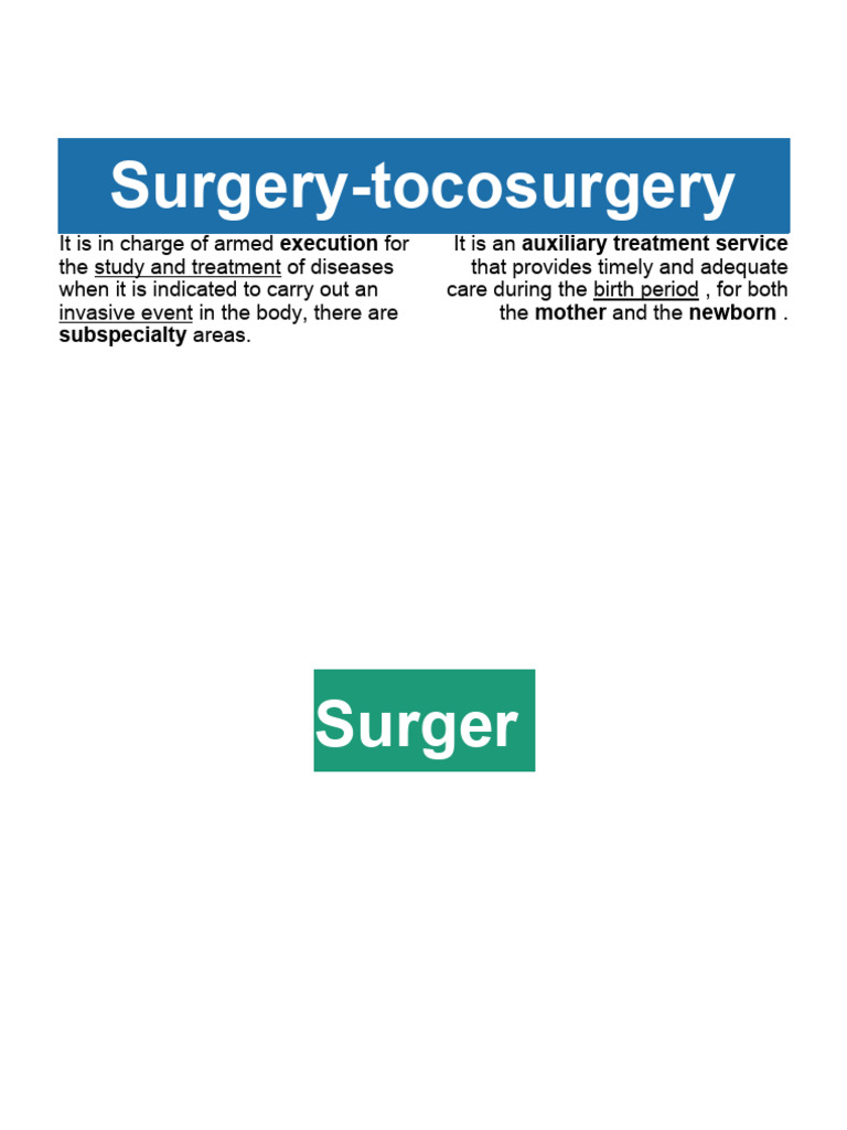 Overview of Tocosurgery Operations | PDF | Surgery | Operating Theater