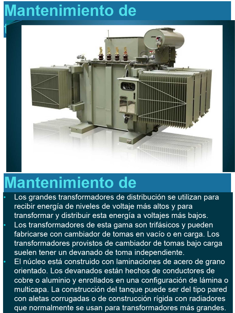 Mantenimiento De Transformadores Pdf Transformador Bienes