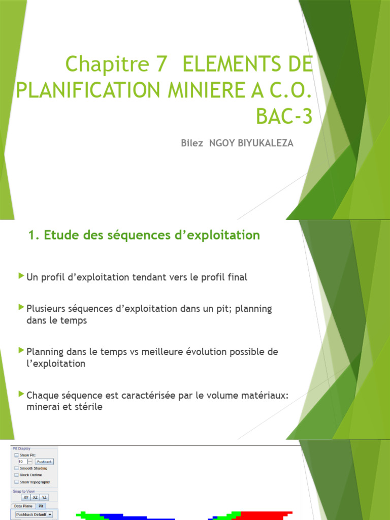 Éléments de Planification Minière | PDF | Exploitation minière