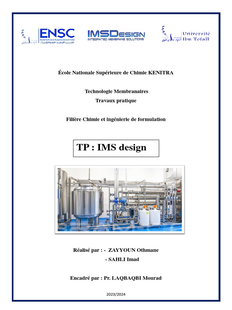 Utilisation d'IMSdesign pour l'osmose | PDF | Logiciel | Osmose
