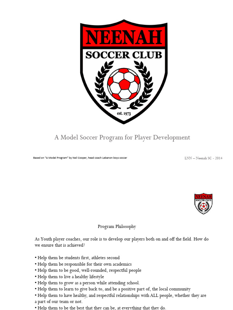 A Model Soccer Program For Player Development PDF | PDF | Defender ...