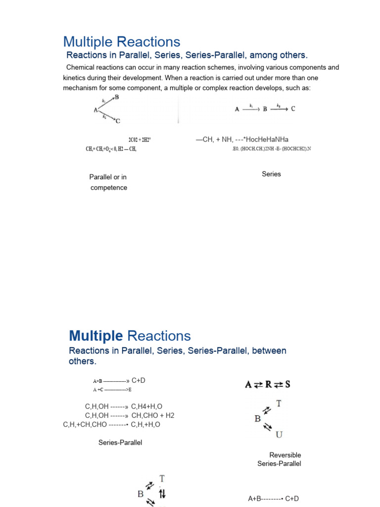 Parallel Reactions | PDF | Chemical Reactions | Chemical Kinetics