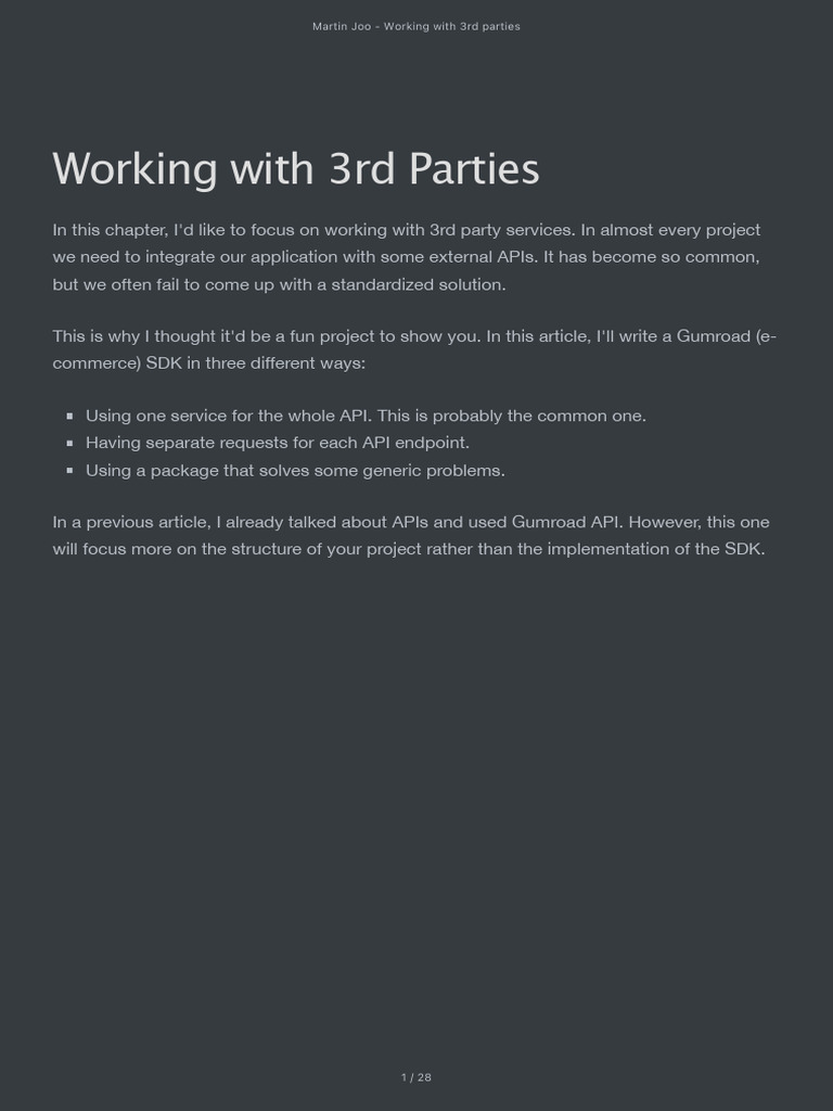 Working With 3rd Parties | PDF | Uniform Resource Identifier | Computer ...