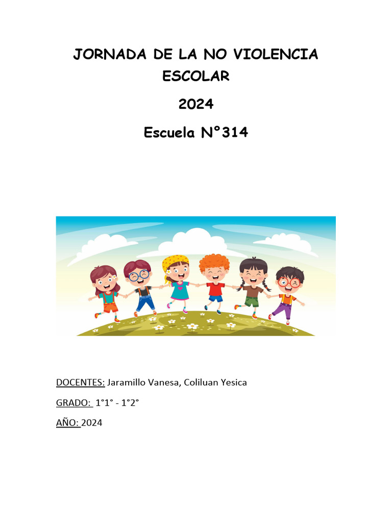 Jornada de La No Violencia Escolar | PDF | Escuelas