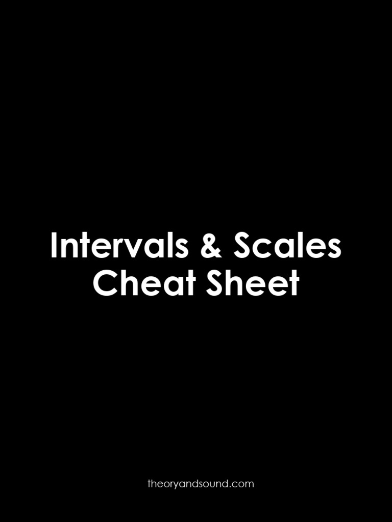Intervals & Scales Cheat Sheet | PDF | Interval (Music) | Minor Scale