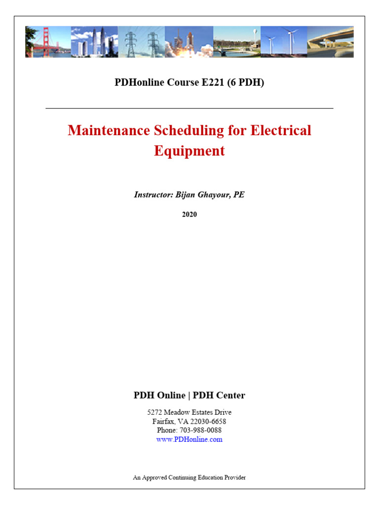 Maintenance Scheduling For Electrical Equipment | PDF | High Voltage ...