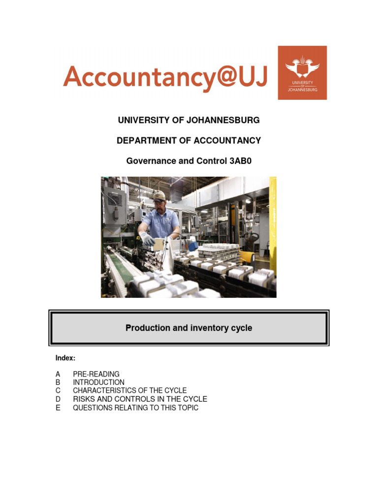 Production and Inventory Cycle Risks | PDF | Inventory | Employment
