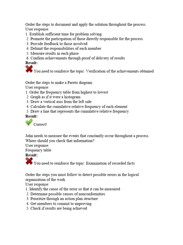 Order The Steps To Document and Apply The Solution Throughout The ...