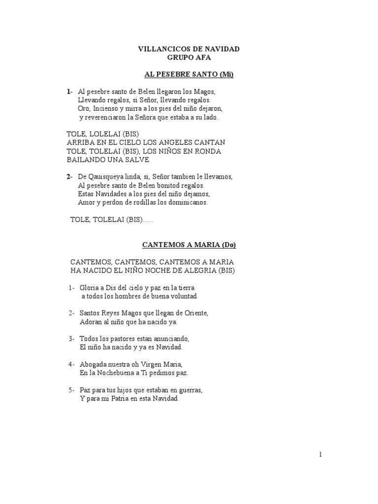 Villancicos de Navidad | PDF | Reyes Magos | Navidad, image size:768x1024