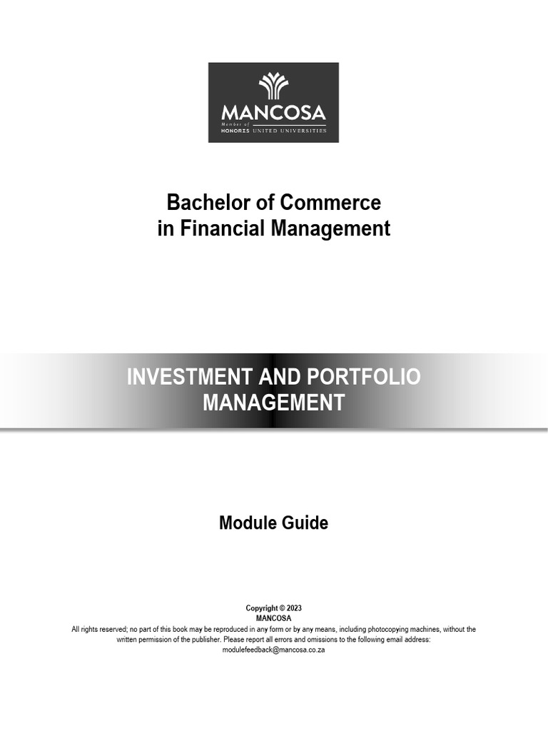 FM Investment and Portfolio Management PDF Investing Stocks