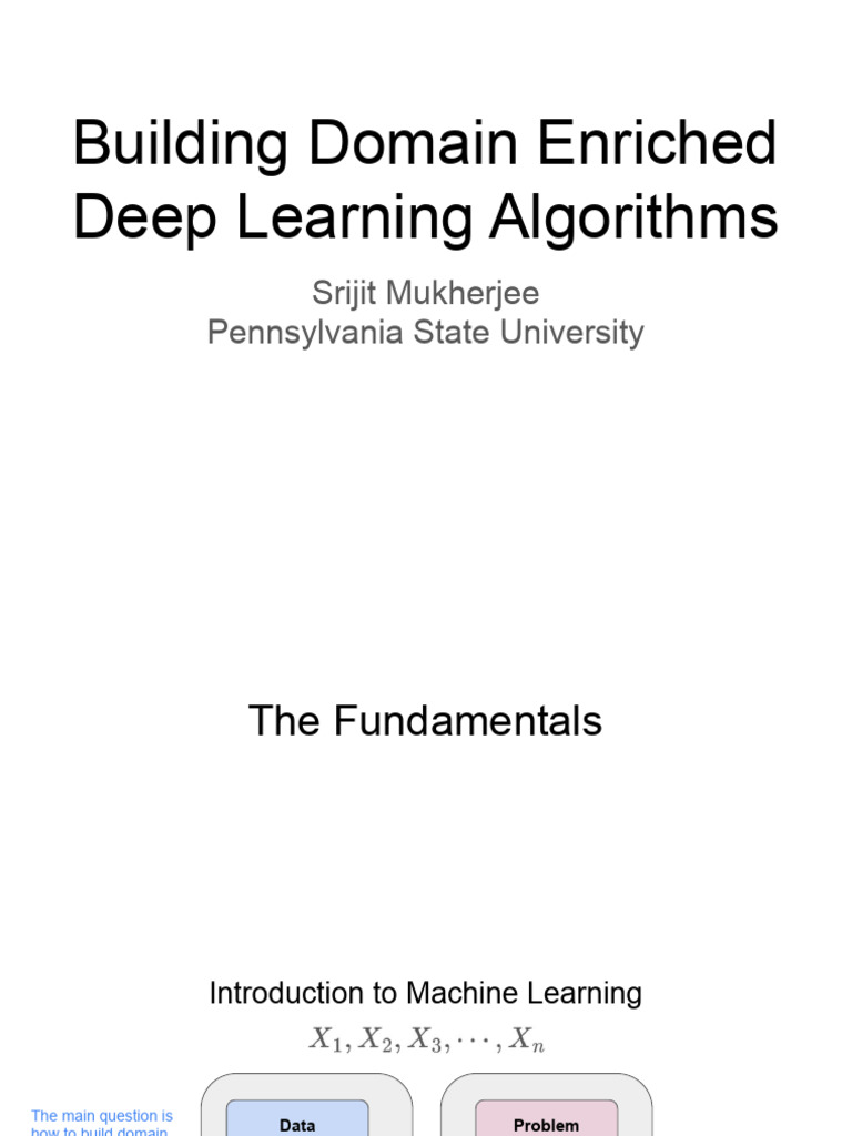 Building Domain Enriched Deep Learning Algorithms | PDF | Deep Learning ...