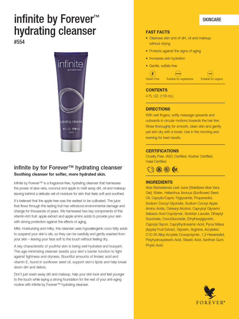 Infinite Hydrating Cleanser | PDF
