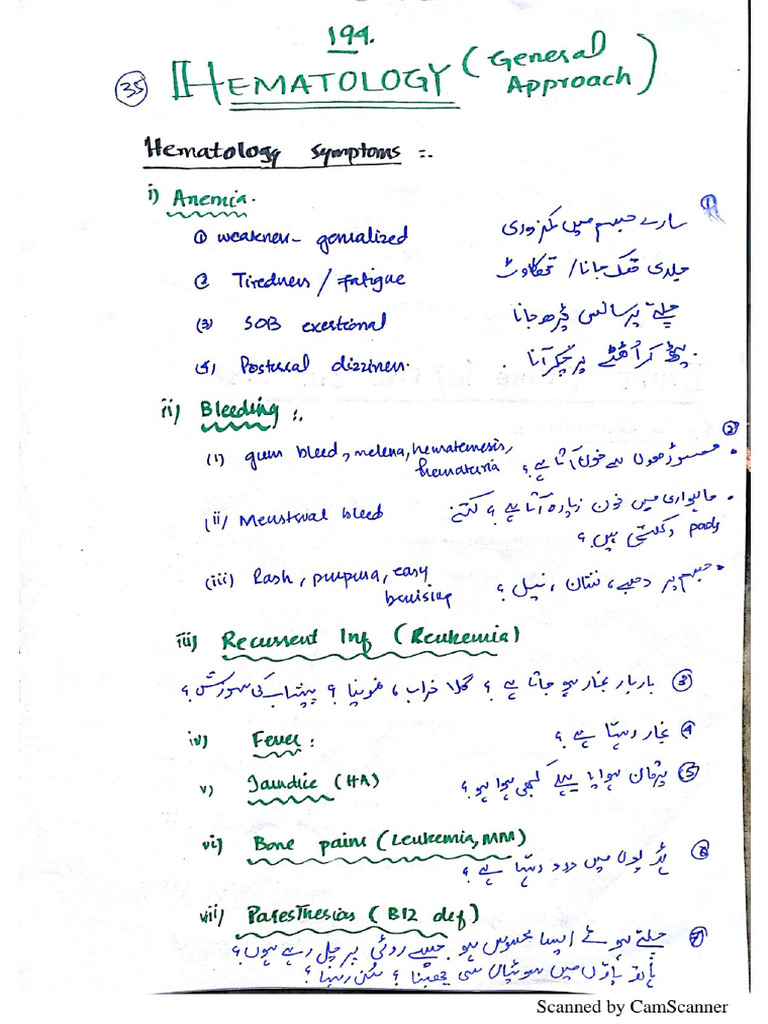 Hematology Notes Pdf