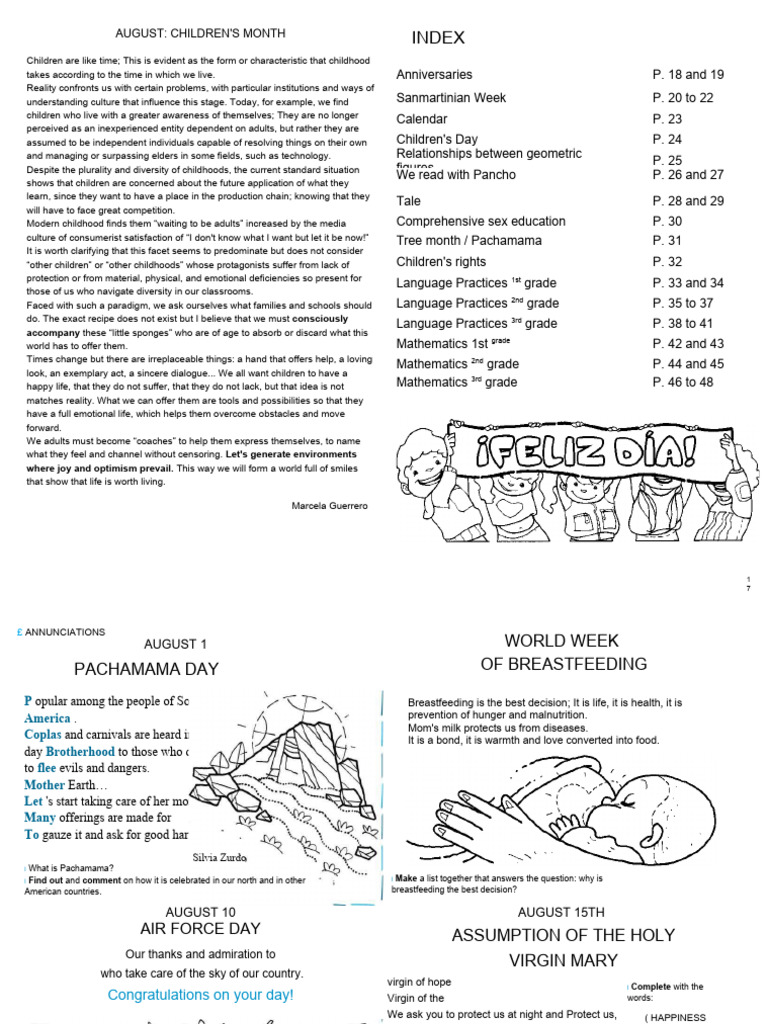 August Photocopiable | PDF | Shape