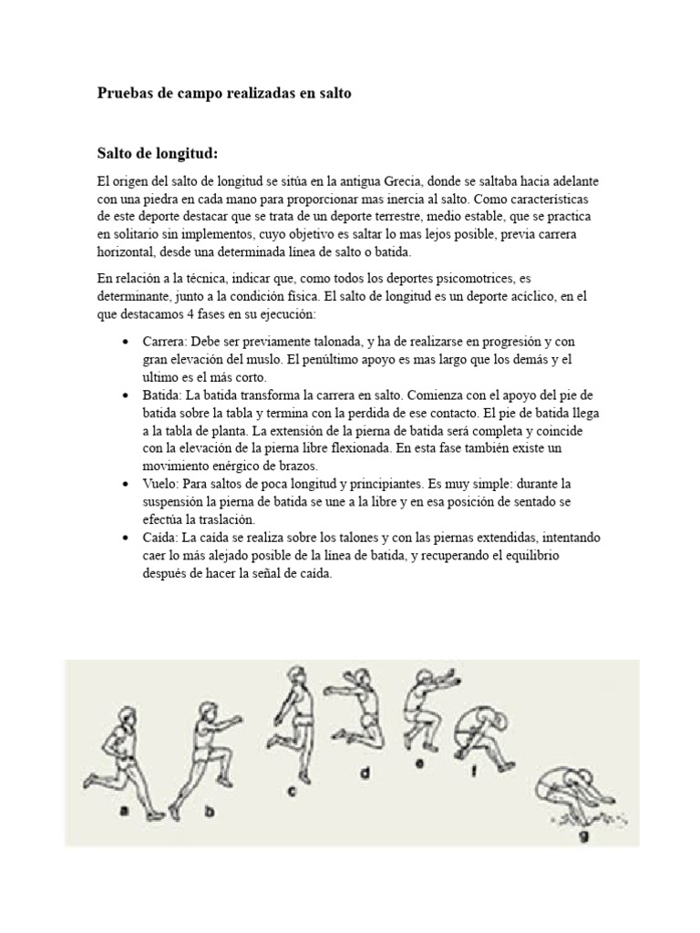 Pruebas de Campo Realizadas en Salto | PDF | Deporte del atletismo