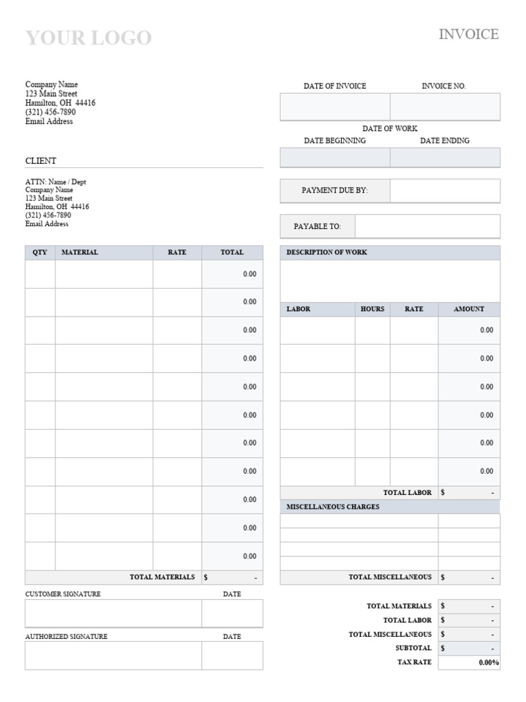 IC Self Employed Construction Invoice 11215 | PDF